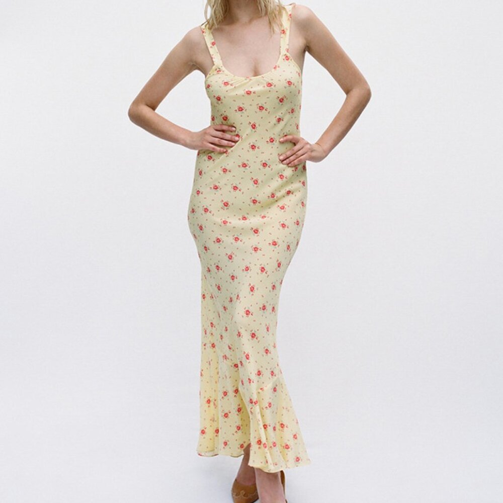Realisation Par Floral Yellow Maxi Dress